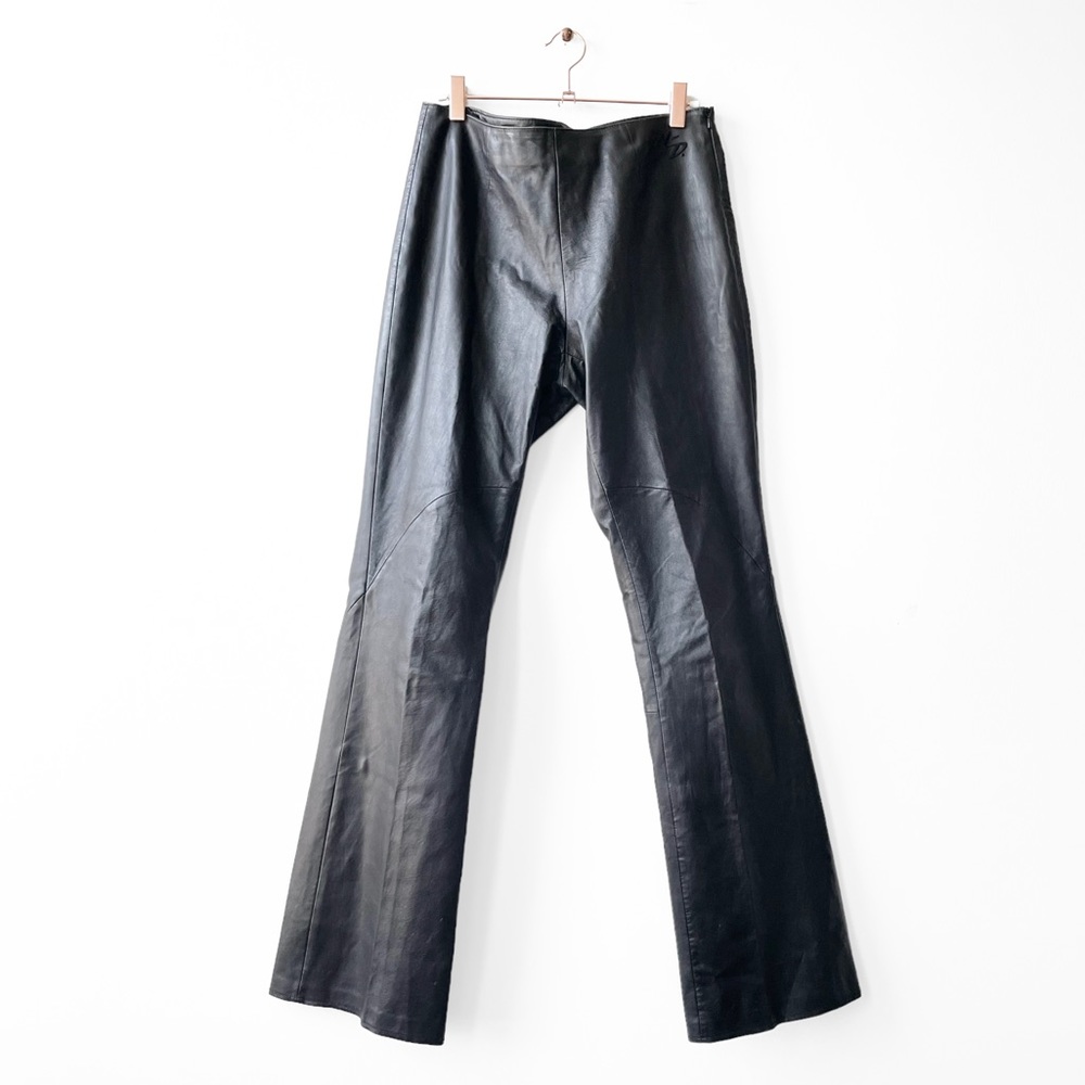Harley Davidson Womens Black Leather Biker Pants
